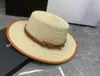 Moda pescador chapéu designer gorro senhora cúpula grama trançado cinto grande zhan aba chapéu praia protetor solar hatc