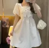 Vestido roupas midi bonito fada vestidos femininos 2023 kawaii branco aniversário vestido feminino xxl novo na moda solto estético estilo coreano