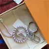 Key Rings Designer Rubber Keychain Car Key Ring Buckle Handmade Men Women Gold Pink Carabiner rs Keychains Bag Charm Pendant Classic AccessoriesL240305