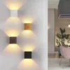 Wall Lamp 6W 12W Up and Down Wall Lamps white black LED Aluminium Wall Light LED Wall Lamp For Bedroom Living Room Corridor Aside Lighting