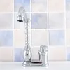 Bathroom Sink Faucets Polished Chrome Single Handle Wash Basin Mixer Taps / 2 Hole Deck Mounted Swivel Spout Vessel Nsf839