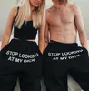 Running Pants Summer 2021 Joggers Women Letter Stop Looking At My Dick Sweatpants Hip Hop Black High Waist Jogging Trousers Women14504388