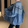 Damesjassen Jassen Jean Mode Mouw Kwastje Klinknagel Denim Vrouwen Herfst Lente Zwart Cool Uitloper 240305