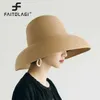 Wide Brim Hats Bucket Hats Hepburn Handmade Straw Hat Womens Vintage Big Eaves Beach Sunbonnet Solid Color Round Top Fisherman Hat Holiday Folding Glasses J240305