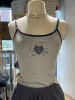 Camis Sweet Angel Tank Top Kobiety Camisole 2023 Summer patchwork swobodne miękkie bawełniane topy streetwearu Grafika