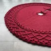 Christmas Decorations Knitted Tree Skirt 48 Inch Cable Thick Rustic Skirts For Decor