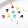 Charms 10pcs adorável mini coração para brincos de braceletes de braceletes de braceletes