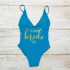 Swimwear Sexy Padded Swimsuits Woman Babe OnePiece Swimsuit Bride Swimwear Women Summer Bathing Suit Bachelorette Party Beachwear SXL