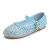Barnprinsessan Shoessoft Bottom Läderskor för GirlsCrystal -skor för föreställningar och speciella OCNS 240304