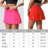 LL-88207 Yoga-outfits voor dames Tennisrokken met hoge taille Oefening Plooirok Cheerleaders Korte jurken Fitnesskleding Meisjes Hardlopen Elastische broek Sportkleding 110ess