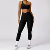 Active Sets Sweat Suit Set Womens High Waist Leggings Sports Suits Crop Top Fitness Workout Gym Clothing Sportswear Seamless Women Yoga