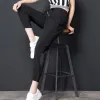 Capris Summer Mesh Cut Out Burs Sports Pants 2023 High Cherced up up Thin Corean Person