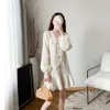 Платье Beaturful Xiao Xiangfeng, весна 2023, новое женское легкое роскошное белое платье с длинными рукавами во французском стиле в стиле знаменитостей