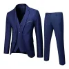 Costumes Costume de mariage pour hommes 2023 marié BestMan Groomsman solide formel Blazer pantalon élégant ensemble mince hommes fête robe de mariée costume vêtements