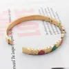 Nowa moda Tri Color Love Bransoletka Bransoletka Tytanowa Stal Splanowany 18K Gold College Style Bransoletka ze stali nierdzewnej Biżuteria ze stali nierdzewnej