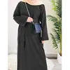 Ubranie etniczne Eid Ramadan Muzułmańskie kobiety Maxi Dress Pleted Abaya Dubai Turkey Kaftan Islamski Abayas Caftan Arabska Szata Suknia Jalabiya