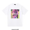 Best Quality Street Fashion Brand Purple with Abstract Elements Printed on High-quality Pure Cotton Casual Short Sleeved T-shirt