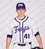 Nick Lodolo Custom TCU Baseball Jersey Charles King Brandon Williamson Jake Eissler Haylen Green Conner Shepherd TCU Horned Frogs Jerseys sydd Mens Youth