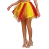 Palco desgaste feminino multi-camada tutu saia elástica misturada-cor tule petticoat fofo underskirt halloween bruxa cosplay trajes