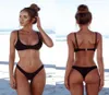 Cospot bikinis 2019 kvinna baddräkt kvinnlig badkläder thong bikini simning för kvinnor solid bikini sexig3959558
