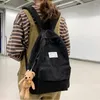 Skolväskor Retro Kvinnor Ryggsäck Högskolestudenter Bok Bag Simple Corduroy Kvinnliga ryggsäckar stor kapacitet ryggsäck
