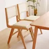 Decorative Figurines TLL Simple Balcony Dining Room Stool Rattan Home Bedroom Solid Wood Soft Bag Study