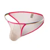 Slips Hommes Slips Sexy Transparent Mesh Jockstrap String Respirant Pénis Poche Sous-Vêtements Renflement Culotte Érotique