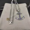 дизайнерское ювелирное ожерелье Dy Мужчины Крест Кулон Ожерелье DY Jewlery Sier Ретро Винтаж Дизайнерские Ювелирные Изделия Мужские Ожерелья Цепочка Человек Партии Подарок На День Рождения Бесплатная Доставка s s