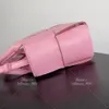 Tote 10a Intreccio Lampskin Leather top Handle Bag Mirror 1: 1 Designer de qualidade Bolsas de luxo de luxo Bolsa de ombro Bolsa Mulher Candy Arco Com caixa de presente WB87V