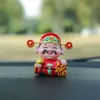 New New Year CAI Shen Statue Figurine Resin Wealth God Of Fortune Dashboard Ornament Car Interior Creative Decoration