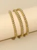 Strand 2024 Chain Bead Armband For Women Gold Silver Color Trendy Fashion Jewelry Handgjorda gåva fritidstillbehör