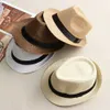 Wide Brim Hats Bucket Hats Unisex Fashion Beach Sun Hat Summer Wide Brim Straw Panama Hat Casual Jazz Dress Hat Cowboy Fedora Hat Black Gang Hat J240305