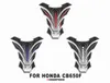 Motorcykelbränsletankplattor Vattentäta skyddsklistermärken Dekoration 3D Film Fish Bone Decals för Honda CB650F3679643