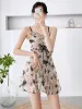 Suits Swimear Dames Koreaanse 2022 Nieuwe Populaire Badpak Sexy Vrouwelijke Onepiece Pure Desire Cover Buik Hot Spring Backless Badpakken