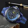 Ferrar Wrist Watches for Men 2024 New Mens Watches Six needles All Dial Work Quartz Watch High Quality Top Luxury Brand Chronograph Clock Fashion Rubber Belt