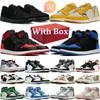 With Box Canary 1 low Basketball Shoes 1s Black Phantom men women Dark Mocha Reverse Laney Lucky Green Neutral Olive mens trainer