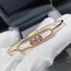 Designer Bangle Armband för Woman Diamond Gold Plated 18k T0p Quality Luxury Official Reproduktioner Classic Style Premium Presents With Box 015