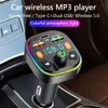 Ny Type -C FM -sändare med 3.1A USB Fast Charger 5.0 Kit, Car MP3 Bluetooth Charging Player Handfree - och H4S7