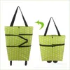 Shopping Bags Folding Supermarket Bag With Wheels Foldable Reusable Grocery Food Organizer Vegetables Trolley Cart