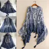 Cover-up 2021 New Fashion Elegant Beach Kimono Cover Up Pashmina Tassel kaftan Beach Dress Swimwear Women Shawl Wrap Scarves Casual