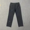 Pantaloni casual oversize ricamati da donna con jeans lavati 2024ss