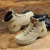 Outdoor Shoes Sandals 2023 Outdoor Waterproof Desert Men Tactical Boots Suede Leather Hiking Shoes Men Sneakers Lightweight Combat Army Boots YQ240301