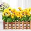 Decorative Flowers Wedding Decorations Artificial Flower Fence Sunflower Decorate Small White Sunflowers Home Fake Plants For Desk