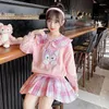 Clothing Sets Girls Skirts Suits Autumn Loungewear Kids Baseball Uniform Jacket Short Skirt 2Pcs Outfits Korean Style Jk Children Clothes