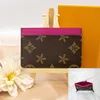 M60703 Mynt Purses Luxury Designer Bag for Woman Fashion Mini Card Holders Nyckelplånböcker Mens Purse Damier Wallet Card Case Läder ID -kort Key Pouch Card Cover med Box
