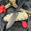 Nouveau A2284 Couteau droit solide VG10 Satin / Stone Wash Drop Point Blade Full Tang G10 Poignée Couteaux tactiques de survie en plein air avec Kydex