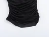 Réservoirs pour femmes CCLEK 2024 Tulle plissé réglable Camisole Top Y2K Tops Femme Magasin de vêtements Femme