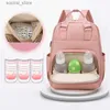 Diaper Bags Baby Diaper Bag Maternity Backpack for Mom Fashion Mommy Travel Nappy Backpacks Waterproof Baby Changing Nursing BagsL240305