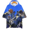 Mens Camisetas Camiseta Anime Blue Lock Com Capuz T-shirt Verão Manga Curta Mulheres Homens Harajuku Streetwear Roupas de Moda Plus Size