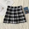 Dresses Women Pleated Skirt Summer High Waist Female Plaid Skirts Cute Sweet Ladies Girls Dance Mini Skirt Fashion Casual Women's Skirts